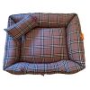 Dog Bed with -cushion burburry design