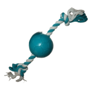 Football With 2 color Chew Rope