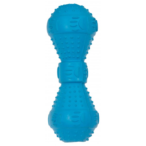 Squeaky Dumbell Natural Rubber Dog Toy